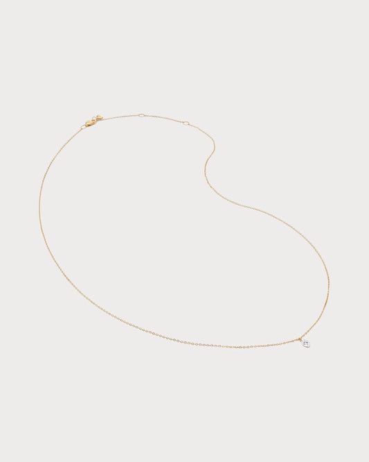 MONICA VINADER Marquise 14ct Yellow Gold And 0.016ct Lab-Grown Diamond Pendant Necklace(Gold)