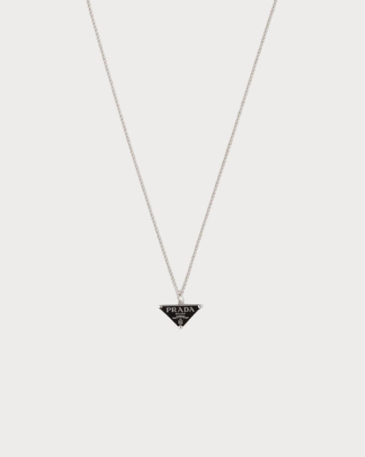 PRADA 1JCA43 Prada Symbole Necklace(Silver)