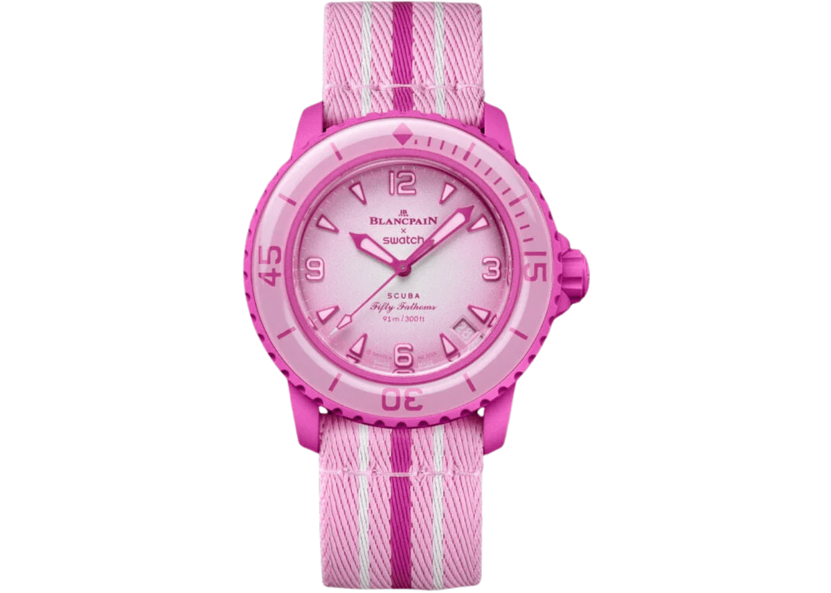 Swatch x Blancpain Bioceramic Scuba Fifty Fathoms Pink Ocean (SO35P400)