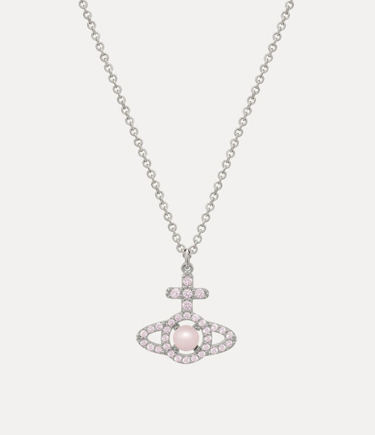 VIVIENNE WESTWOOD Olympian Pearl Pendant Necklace Brass(Pink)