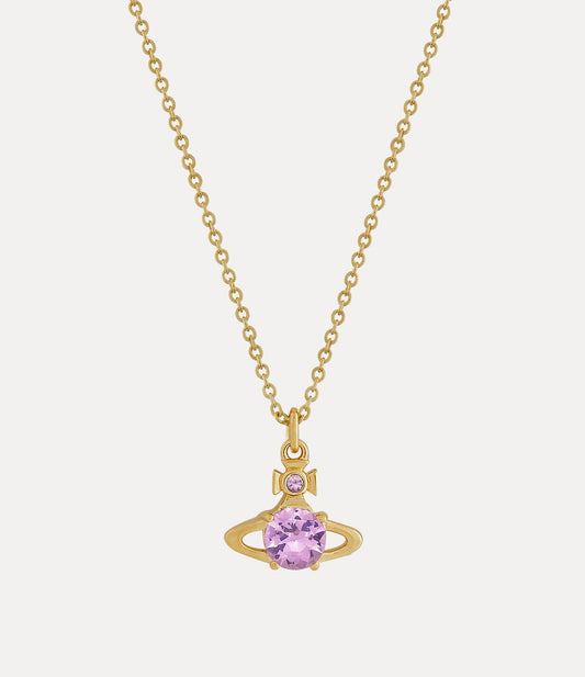 VIVIENNE WESTWOOD Reina Pendant Necklace Brass(Purple)